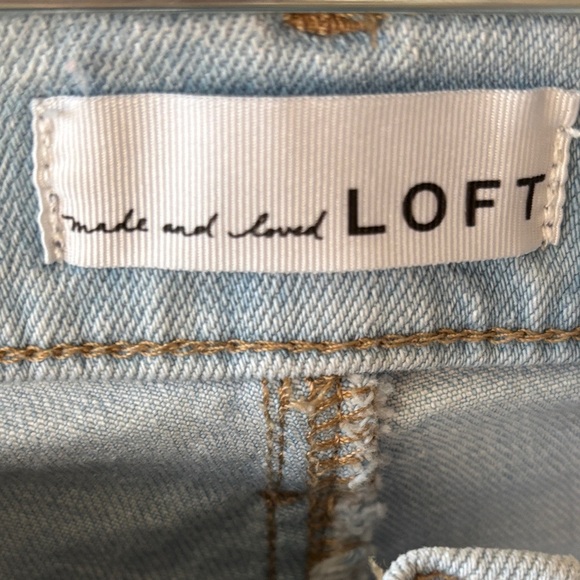 LOFT Light Wash Straight Leg Girlfriend Jeans - Picture 9 of 10